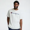 Camiseta clásica con diseño gráfico, Script Logo - Tallas grandes y altas