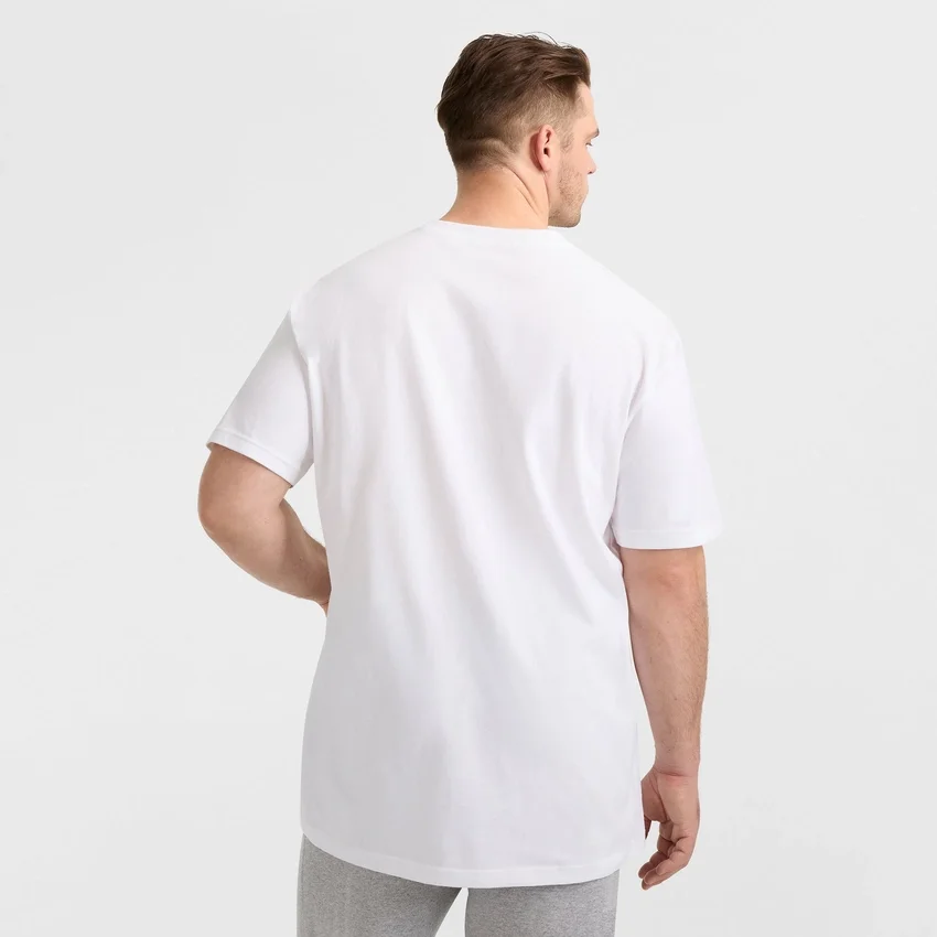 Camiseta clásica con diseño gráfico, Script Logo - Tallas grandes y altas