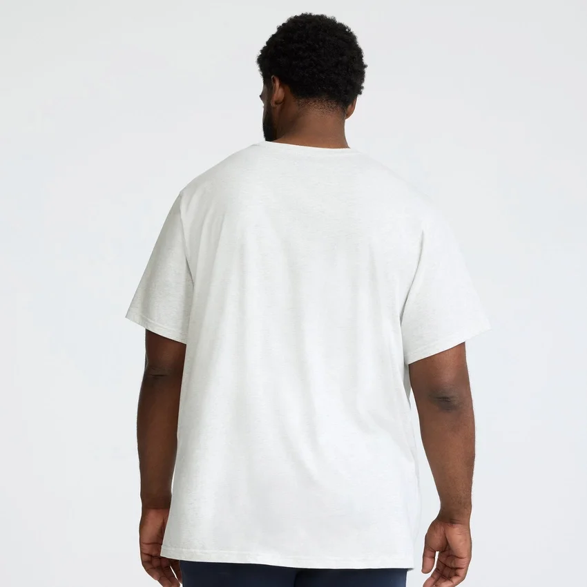Camiseta clásica con diseño gráfico, Script Logo - Tallas grandes y altas