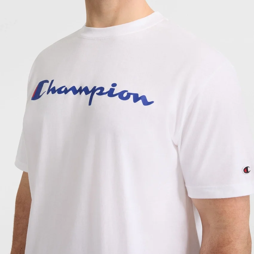 Camiseta clásica con diseño gráfico, Script Logo - Tallas grandes y altas
