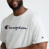 Camiseta clásica con diseño gráfico, Script Logo - Tallas grandes y altas