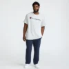 Camiseta clásica con diseño gráfico, Script Logo - Tallas grandes y altas