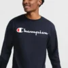 Camiseta clásica de manga larga con gráfico, Script Logo