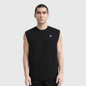 Camiseta deportiva de cuello redondo y corte atlético, con Script Logo