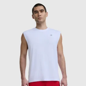 Camiseta deportiva de cuello redondo y corte atlético, con Script Logo