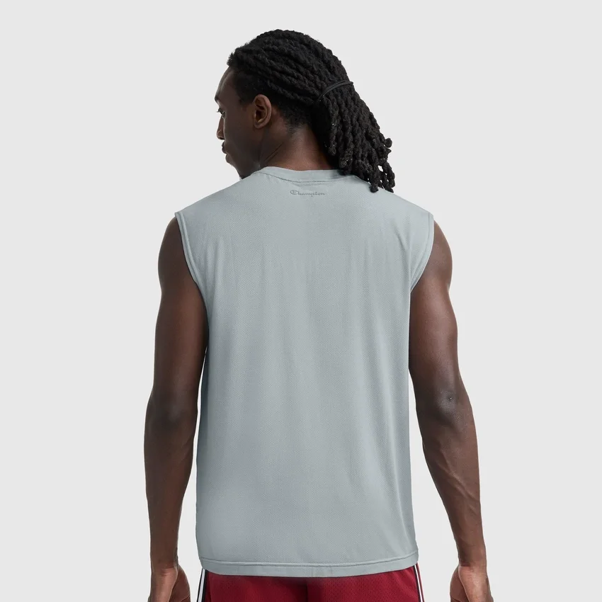Camiseta deportiva de cuello redondo y corte atlético, con Script Logo