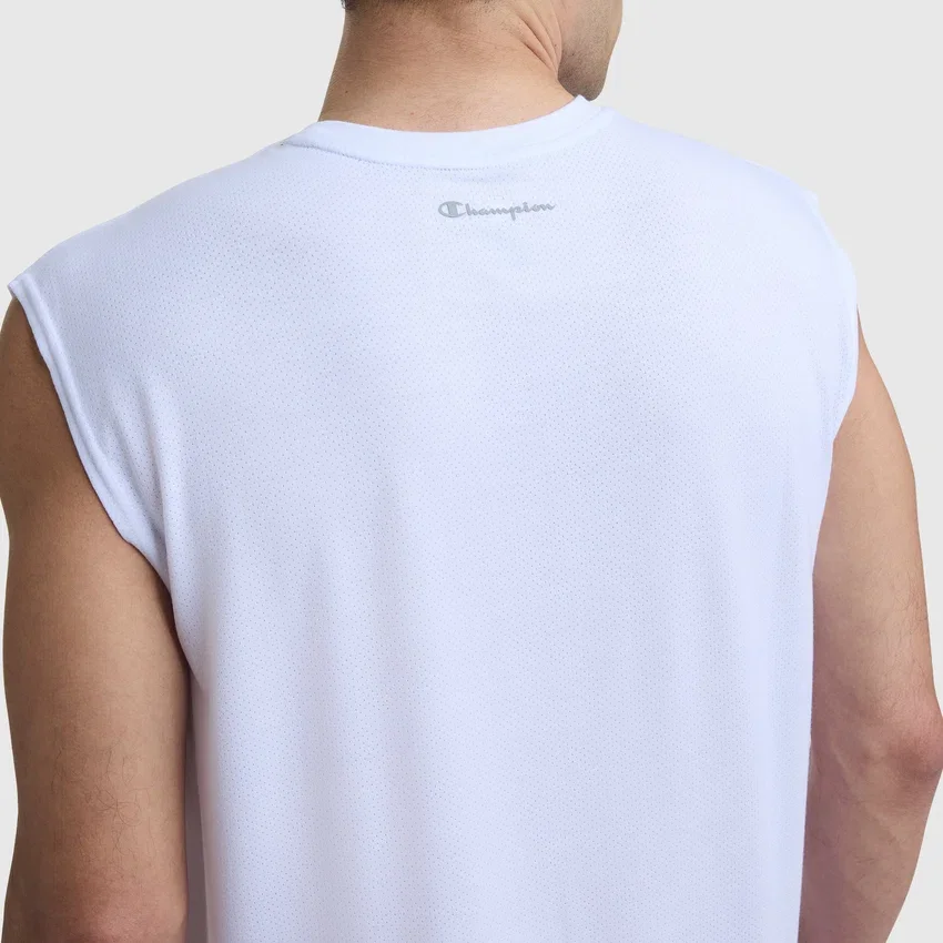 Camiseta deportiva de cuello redondo y corte atlético, con Script Logo