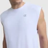Camiseta deportiva de cuello redondo y corte atlético, con Script Logo