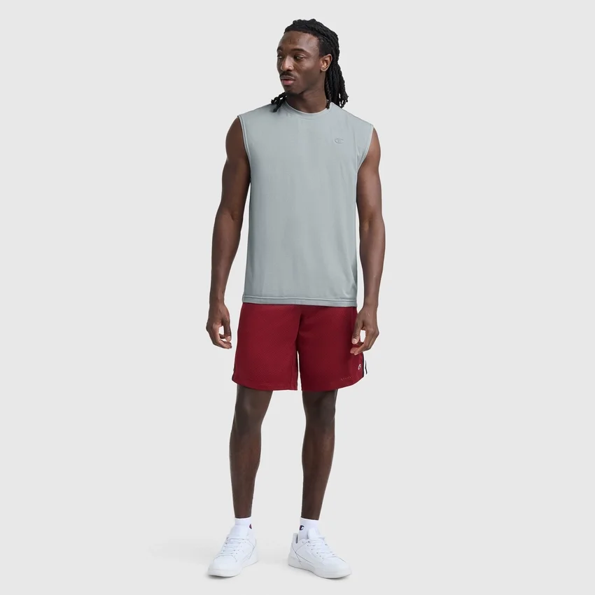 Camiseta deportiva de cuello redondo y corte atlético, con Script Logo
