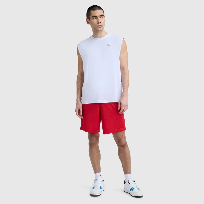 Camiseta deportiva de cuello redondo y corte atlético, con Script Logo
