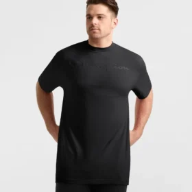 Camiseta gráfica clásica, Script Logo en letra cursiva del mismo tono - Tallas grandes y altas