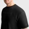 Camiseta gráfica clásica, Script Logo en letra cursiva del mismo tono - Tallas grandes y altas