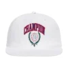 Gorra ajustable de visera plana con escudo de laurel