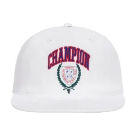Gorra ajustable de visera plana con escudo de laurel