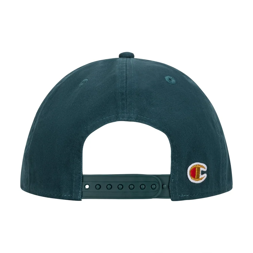 Gorra ajustable de visera plana con escudo de laurel