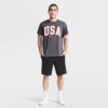 Pantalones cortos ligeros de 9" para estar en casa, con parche del logotipo C Logo