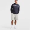 Pantalones cortos ligeros para estar en casa de 9", con logotipo «C» en parche - Tallas grandes y altas