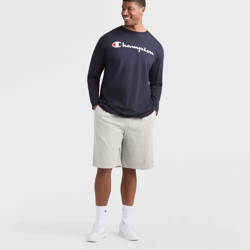 Pantalones cortos ligeros para estar en casa de 9", con logotipo «C» en parche - Tallas grandes y altas