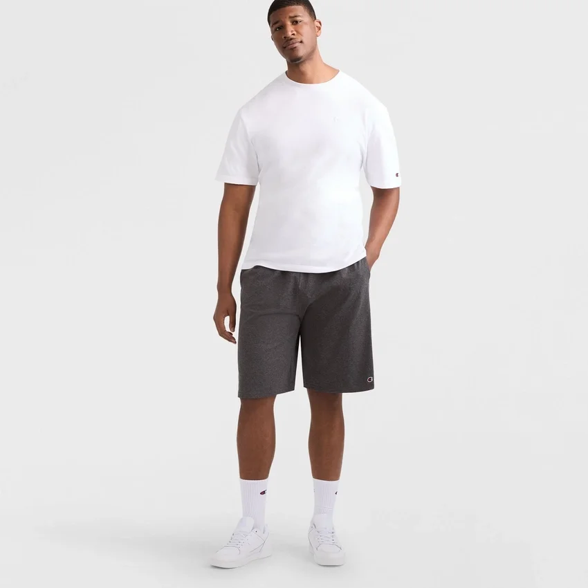 Pantalones cortos ligeros para estar en casa de 9", con logotipo «C» en parche - Tallas grandes y altas