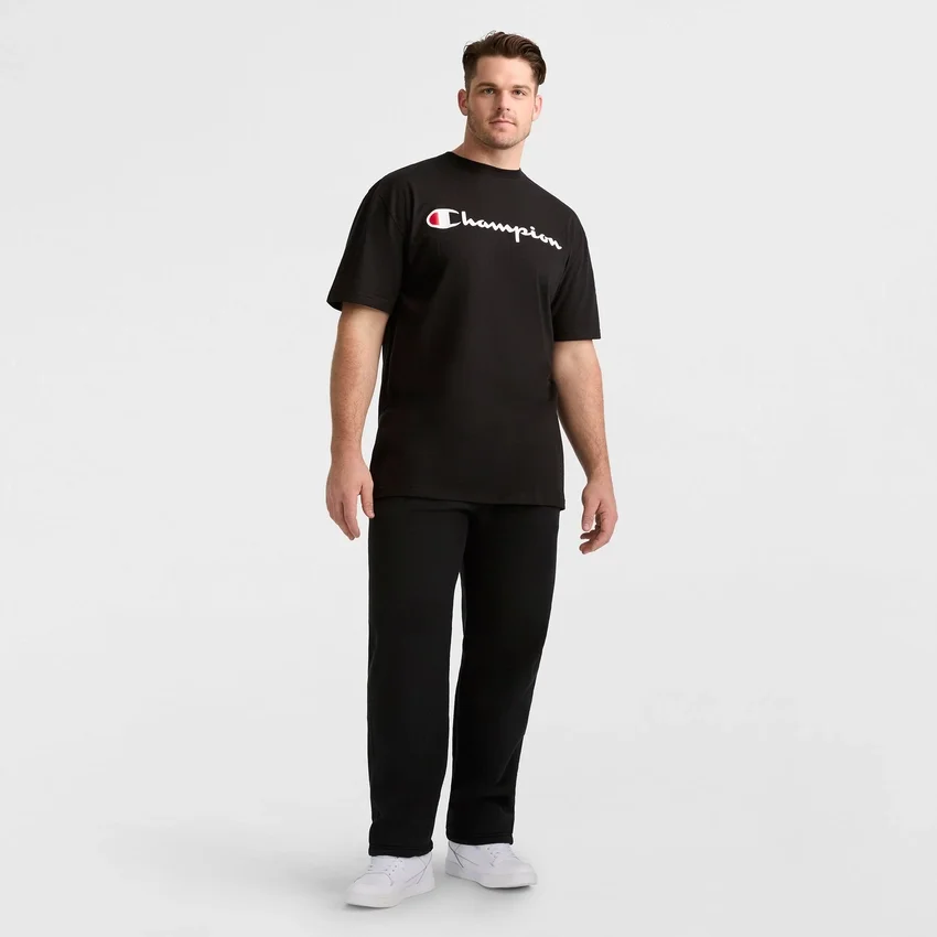 Pantalones de chándal Powerblend, bajo abierto, C Logo - Tallas grandes y altas