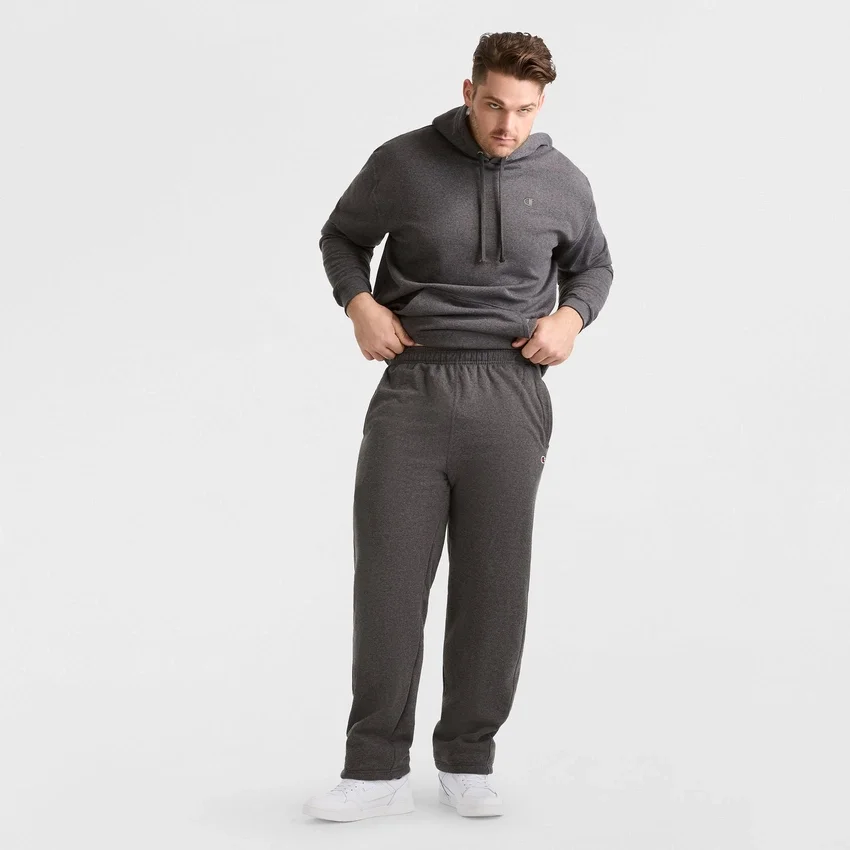 Pantalones de chándal Powerblend, bajo abierto, C Logo - Tallas grandes y altas