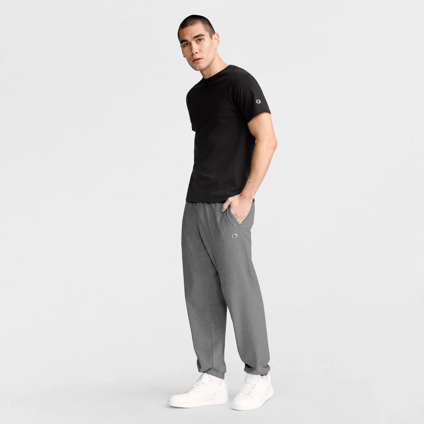 Pantalones de descanso ligeros, dobladillo ajustado, C Logo
