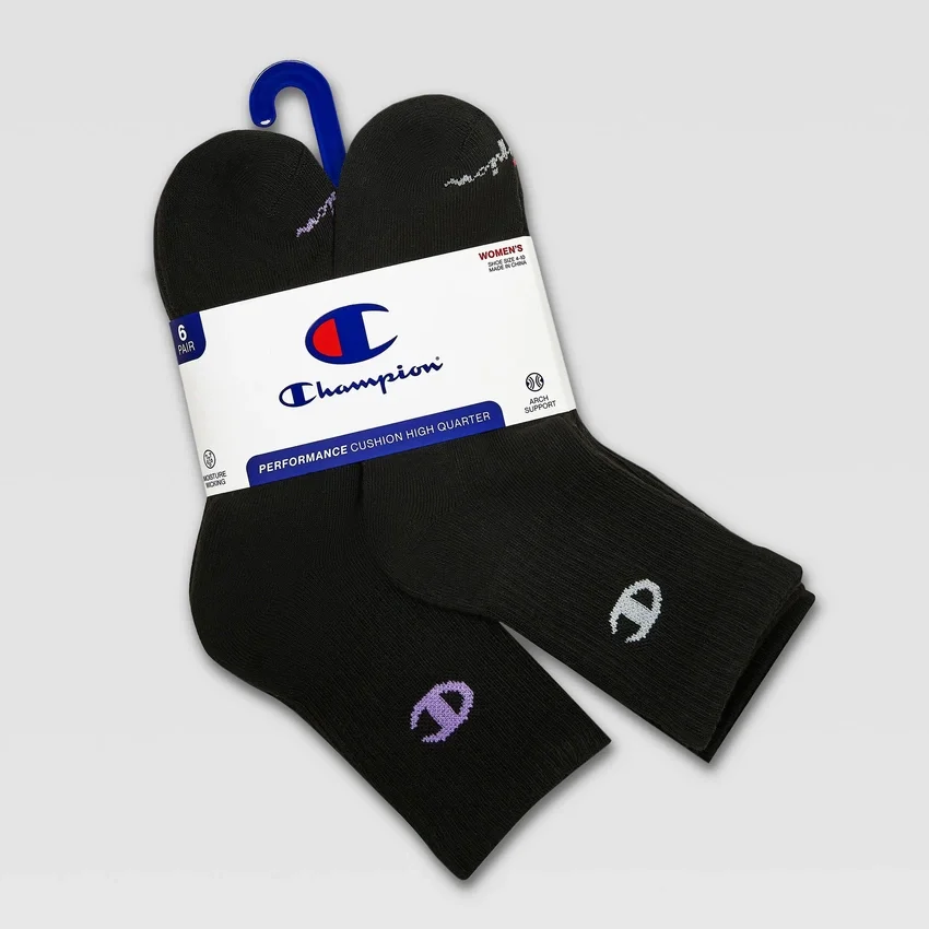 Paquete de 6 pares de calcetines altos acolchados para mujer