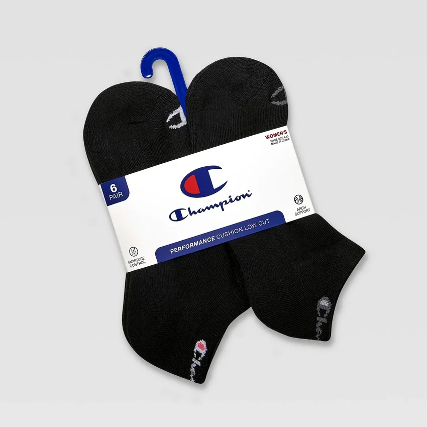 Paquete de 6 pares de calcetines bajos acolchados para mujer