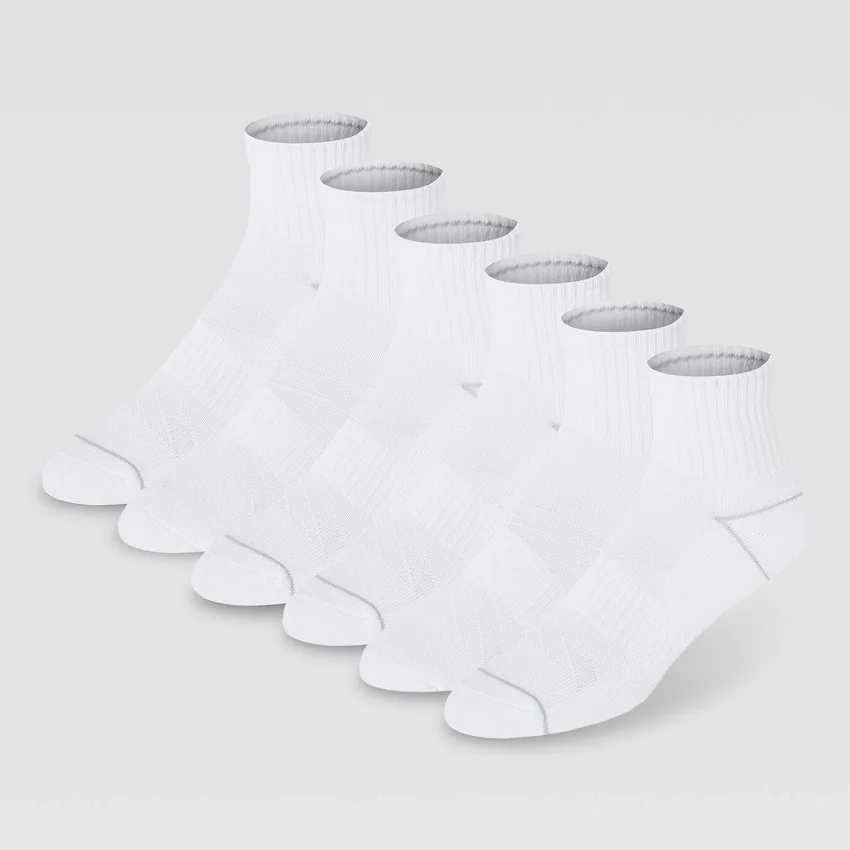 Paquete de 6 pares de calcetines cortos acolchados para mujer