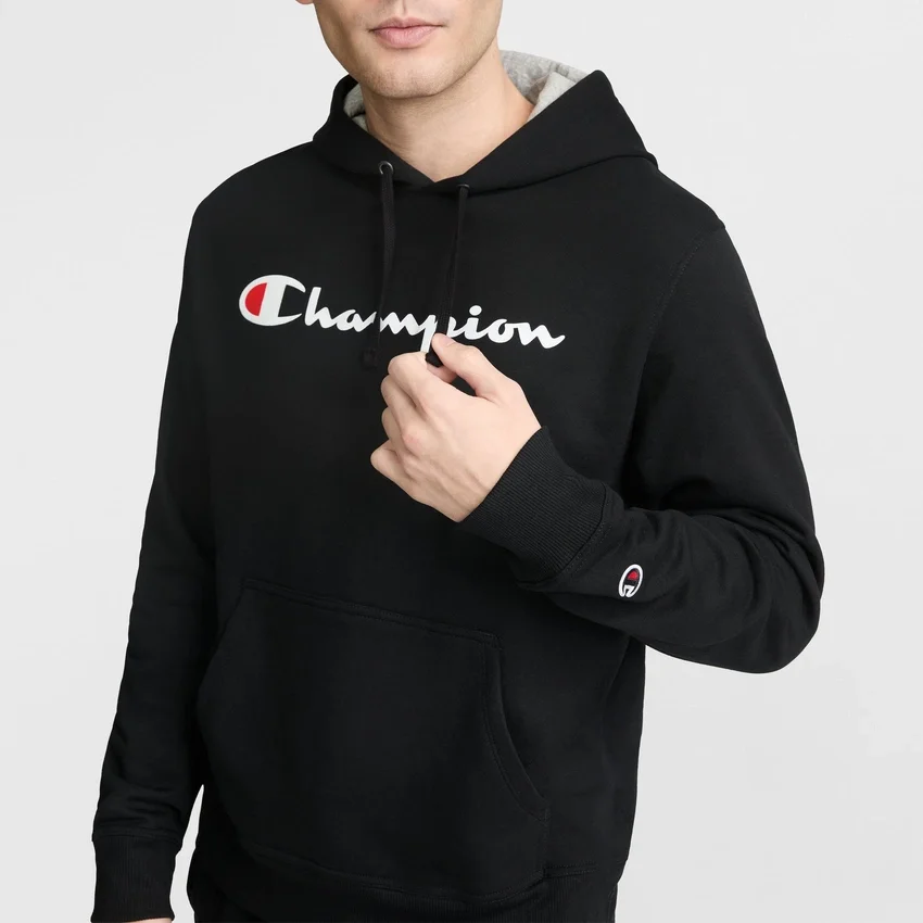 Sudadera con capucha Powerblend, Script Logo completo en letras