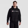 Sudadera con capucha Powerblend, Script Logo completo en letras — Tallas grandes y altas