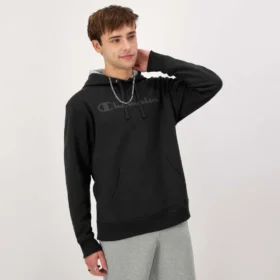 Sudadera con capucha Powerblend, Script Logo en letra cursiva del mismo tono