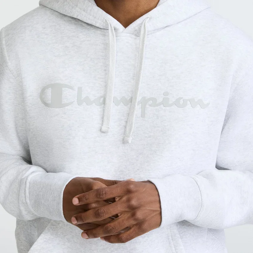 Sudadera con capucha Powerblend, Script Logo en letra cursiva del mismo tono