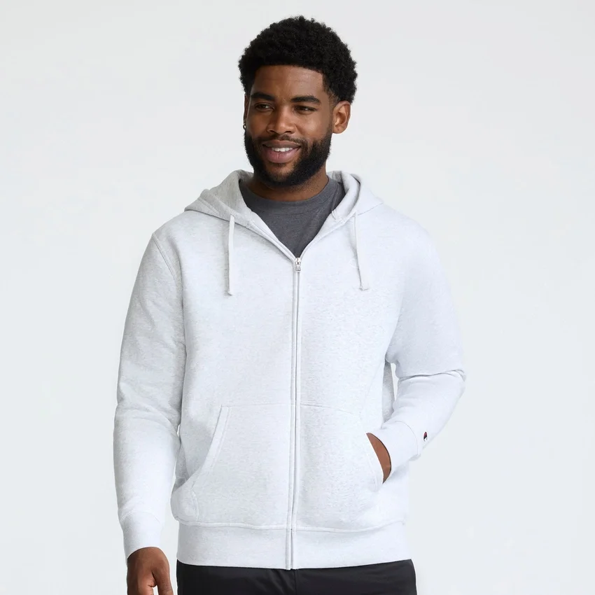 Sudadera con capucha y cremallera completa Powerblend, C Logo - Tallas grandes y altas