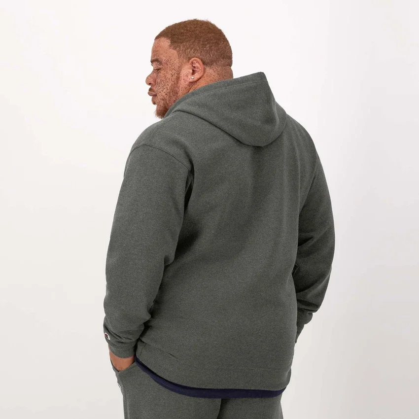 Sudadera con capucha y cremallera completa Powerblend, C Logo - Tallas grandes y altas