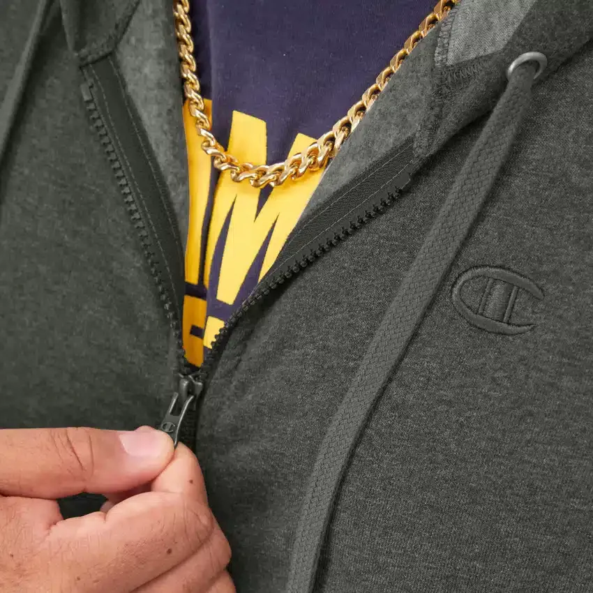 Sudadera con capucha y cremallera completa Powerblend, C Logo - Tallas grandes y altas