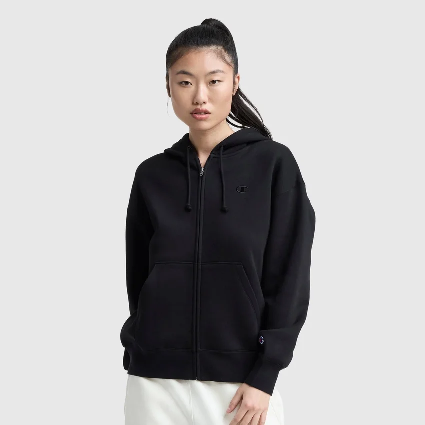 Sudadera con capucha y cremallera de felpa Powerblend, C Logo