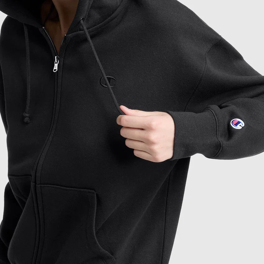Sudadera con capucha y cremallera de felpa Powerblend, C Logo