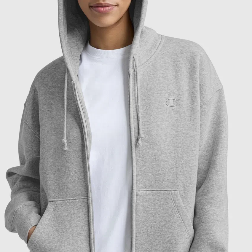 Sudadera con capucha y cremallera de felpa Powerblend, C Logo