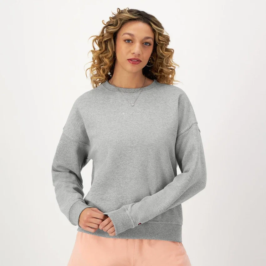Sudadera de cuello redondo Powerblend, con Script Logo bordado en letra cursiva