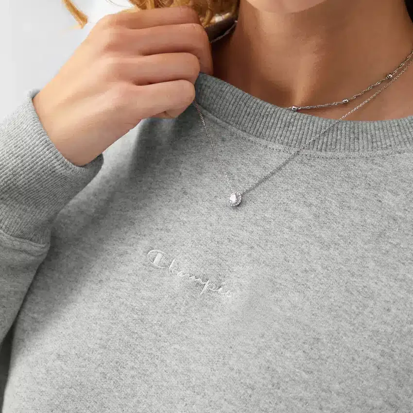 Sudadera de cuello redondo Powerblend, con Script Logo bordado en letra cursiva