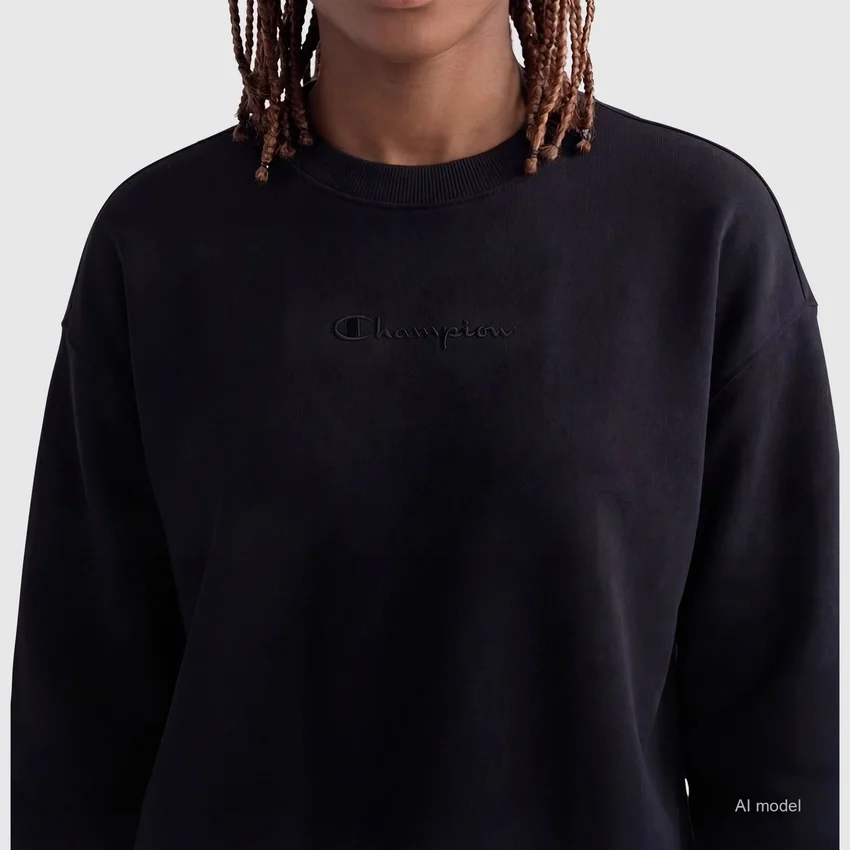 Sudadera de cuello redondo Powerblend, con Script Logo bordado en letra cursiva