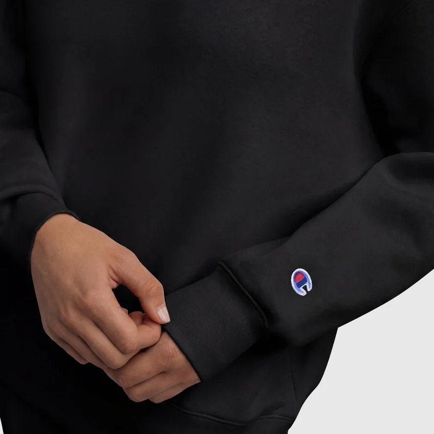 Sudadera de cuello redondo Powerblend, con Script Logo bordado en letra cursiva