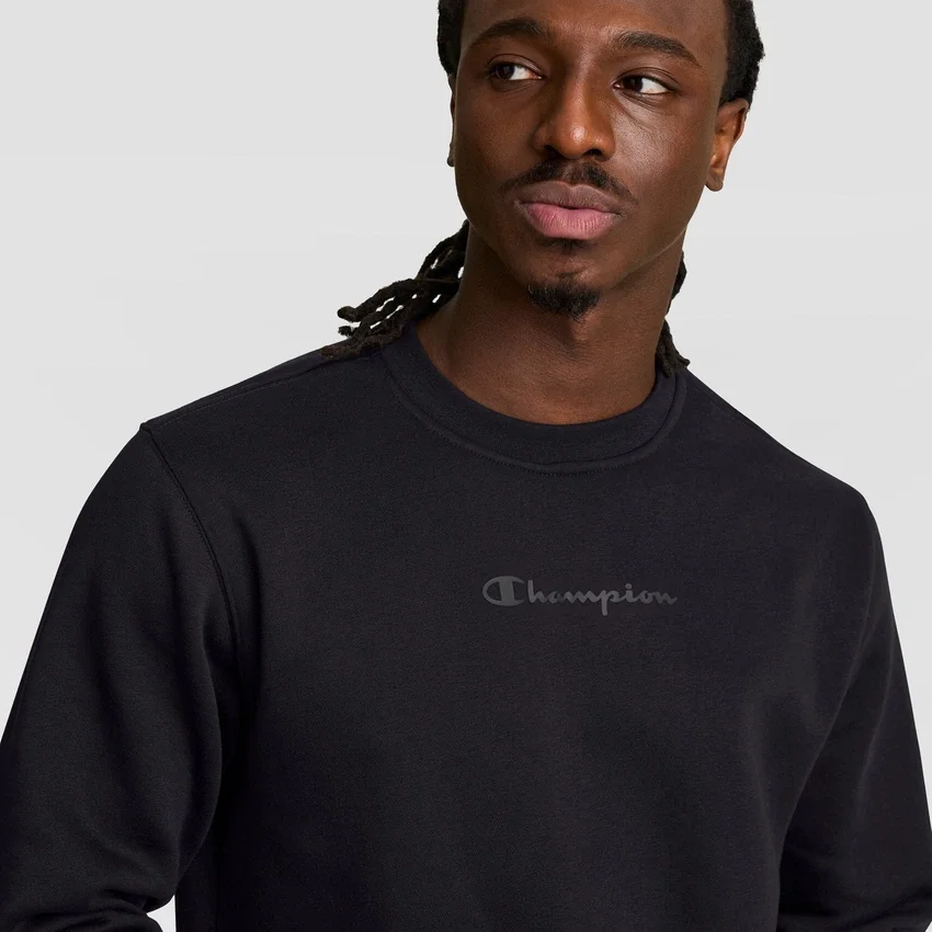 Sudadera de cuello redondo Powerblend, con Script Logo en letra cursiva del mismo tono