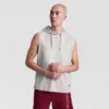 Sudadera sin mangas con capucha, C Logo bordado