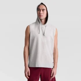 Sudadera sin mangas con capucha, C Logo bordado