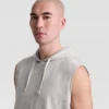 Sudadera sin mangas con capucha, C Logo bordado
