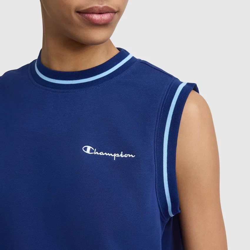 Top sin mangas Country Club, con Script Logo bordado en letra cursiva