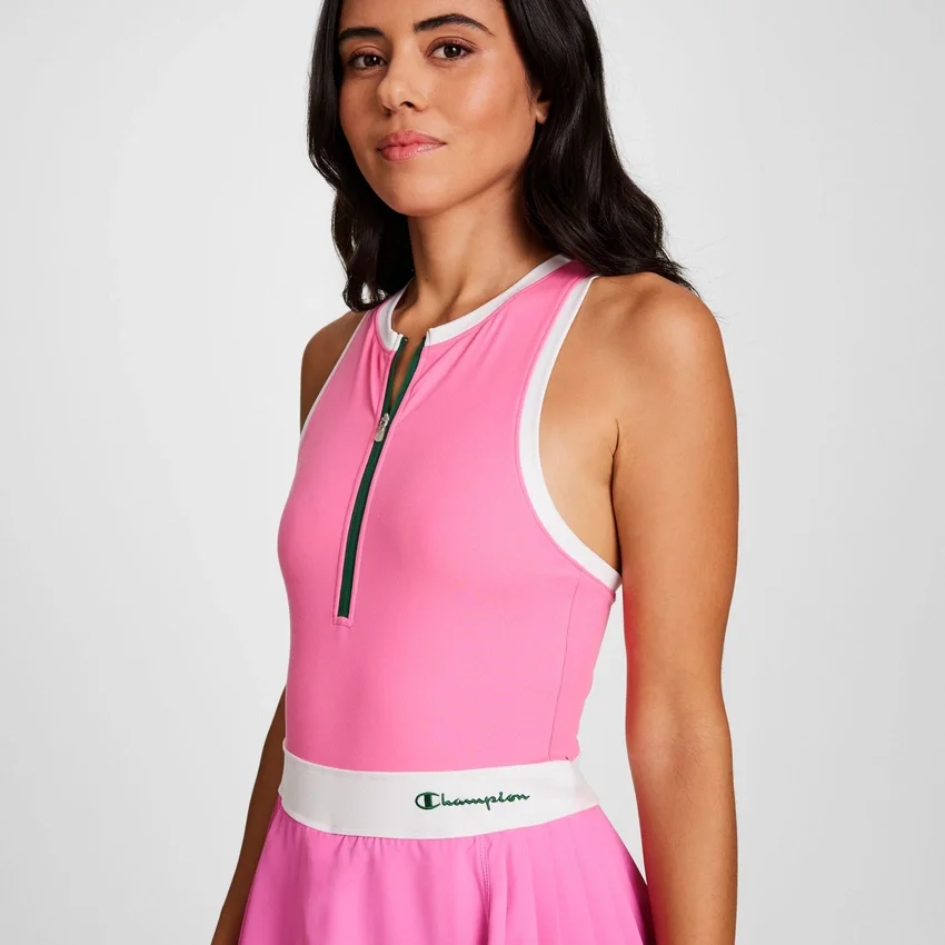 Vestido de tenis Match Point, Script Logo bordado en letra cursiva
