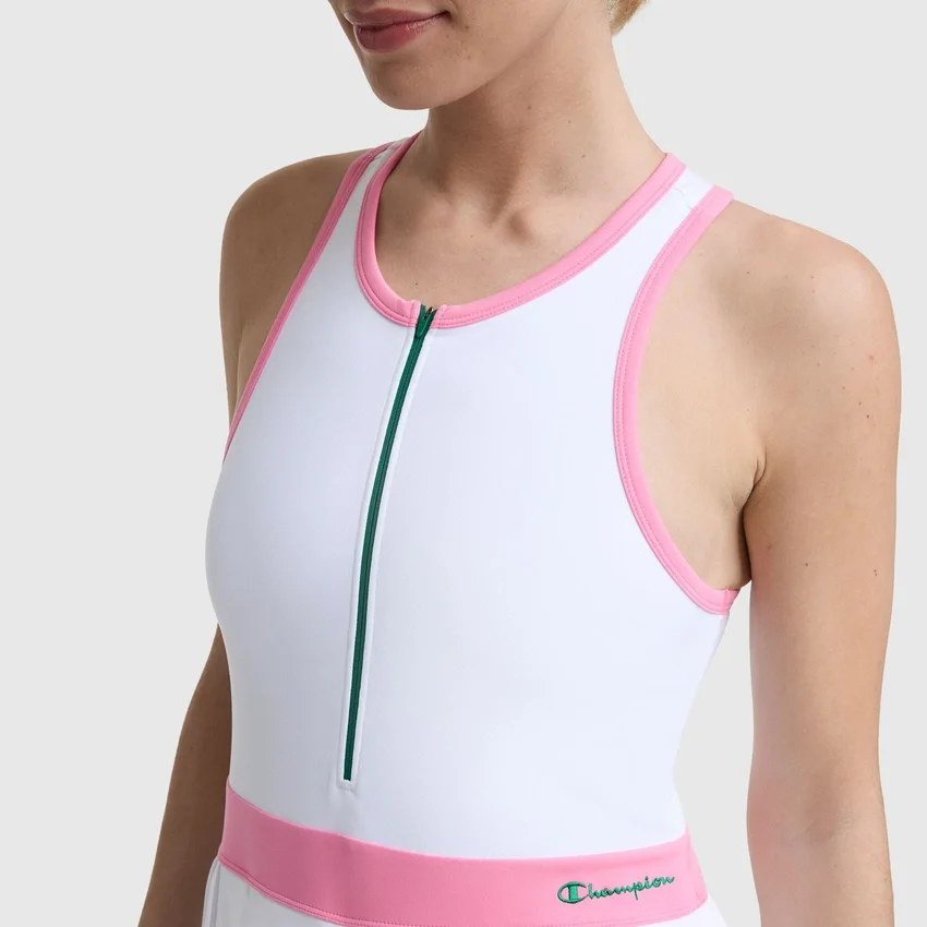 Vestido de tenis Match Point, Script Logo bordado en letra cursiva